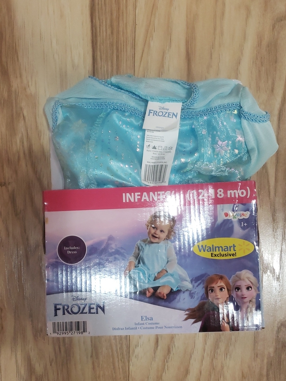 Elsa Frozen Halloween Costume New In Package Dress Baby+toddler 12-18 Months